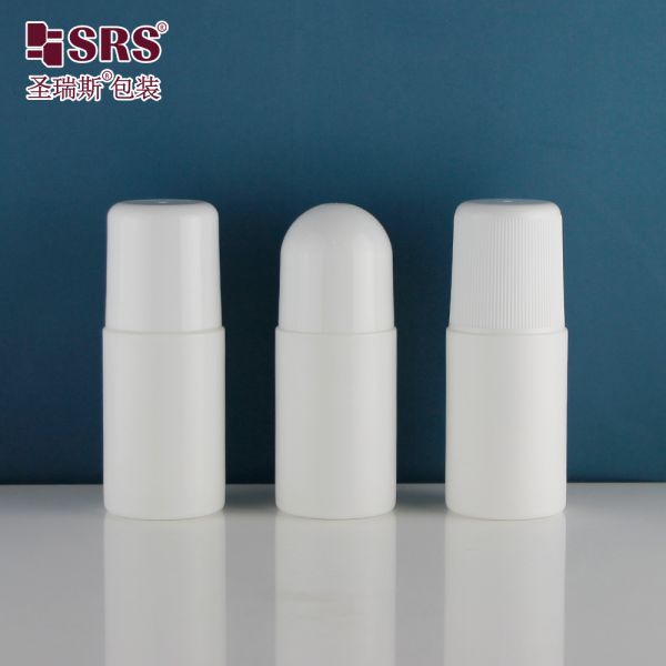 Wholesale 60ml White Custom PP Round Roll on Deodorant Bottle Gel Container