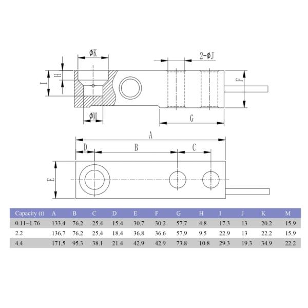 Hermetically Sealed Load Cell 2 Ton 3 Ton 4 Ton Bending Beam Load Cell