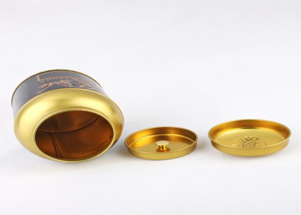 Dome Metal Tin Can Container With Double Lids