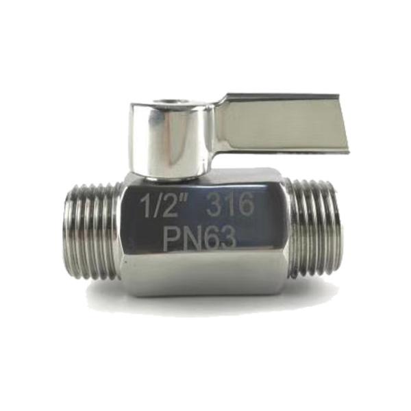 мужчина шарикового клапана 2/1,3/4,1 дюймов мини и ручка -20℃ внешней нарезки голубая | 200℃, ВОГ 1000