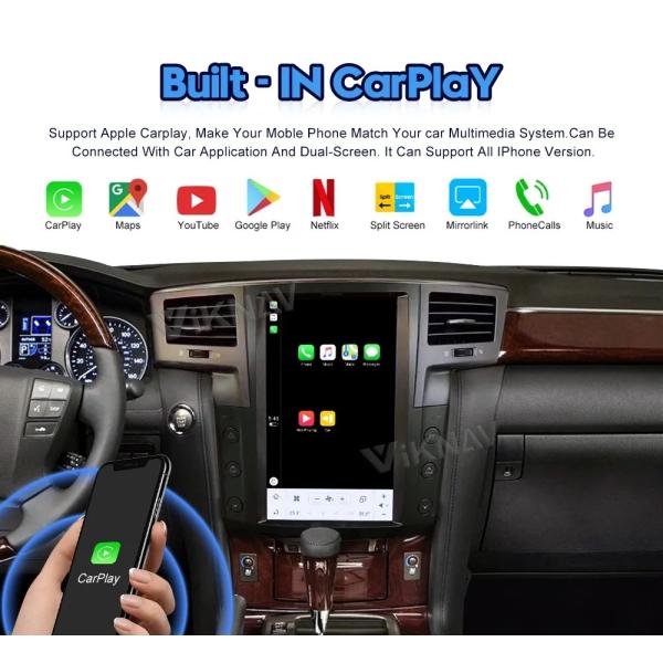 Hd 13,6 дюйма Android Car Head Unit для Lexus Lx570 2007-2015 годов