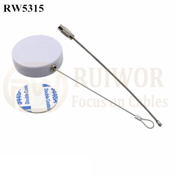 RW5315 Round Security Display Tether Plus Wire Rope Ring Catch