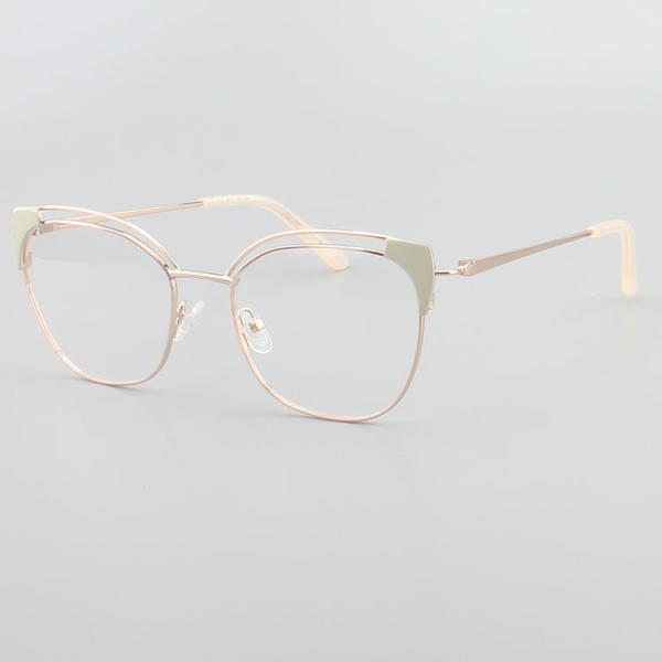 YJ-0027 Stainless Steel Blue Light Glasses Frames For Women