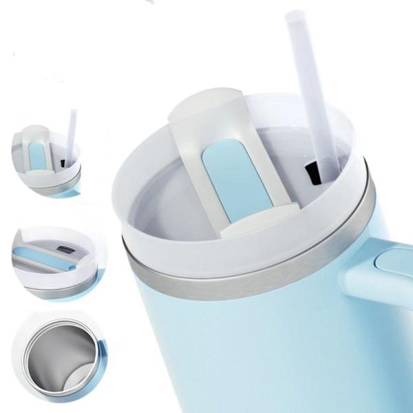 Portable 40oz Stainless Steel Travel Tumbler With Handle for General in Outdoor Sports