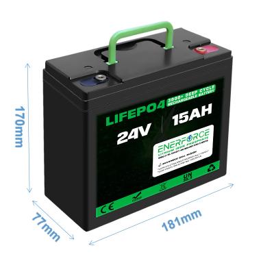 15AH 24V LFP Battery For Mobility Scooter Go Kart Golf Cart Goped
