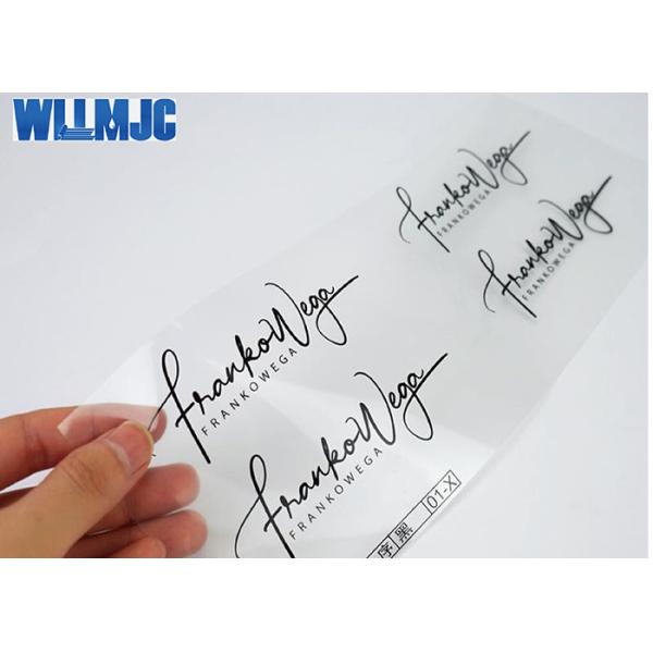 Bags Silicone Tagless Heat Transfer Label 8-10 Seconds Transfer Time