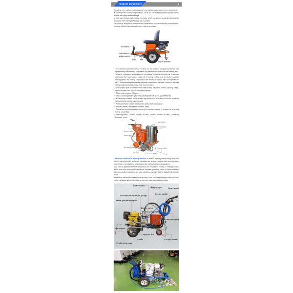 Small Electric Airless Road Marking Machine Battery Powered Cold Spray Paint Sprayer For Road Line Marking