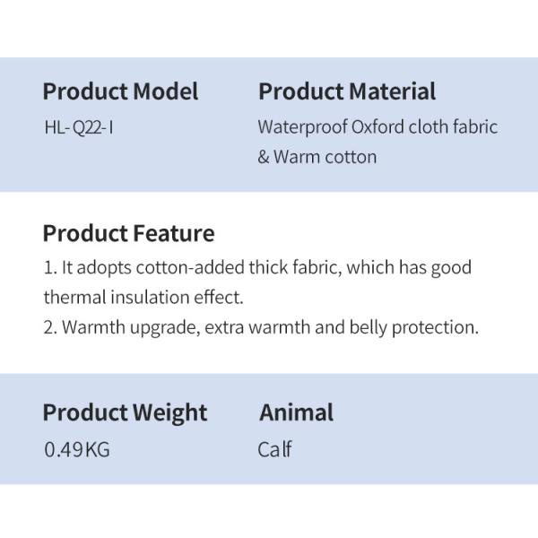 Capa de ternera de tela azul oxfordiana impermeable para terneras de 38-45 kg