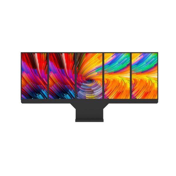 55 Inch Triple Screen Outdoor LCD Advertising Display with 3000 cd/m² Brightness and IP67 Waterproof Rating