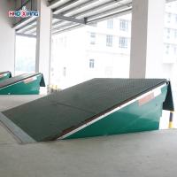Camión hidráulico verde nivelador de muelle de carga elevadores de muelle para camiones