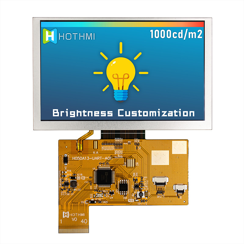 5,0 солнечный свет экрана дисплея дюйма умный серийный 800x480 UART TFT читаемый