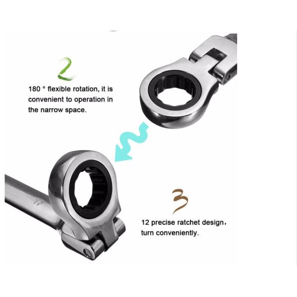 CRV Polished Forged Steel Wrench 8mm To 17mm Chrome Vanadium Spanner
