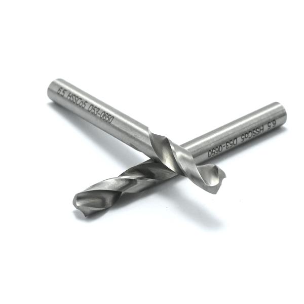 Twist drills with straight shank Short series ф 6.50х31х70 HSSCo5 Point angle 135° D53-0650 DIN1897 White oxide Fully ground