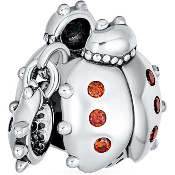 Ladybugs красный CZ младенца матери сада насекомого качают шарики шарма удачи