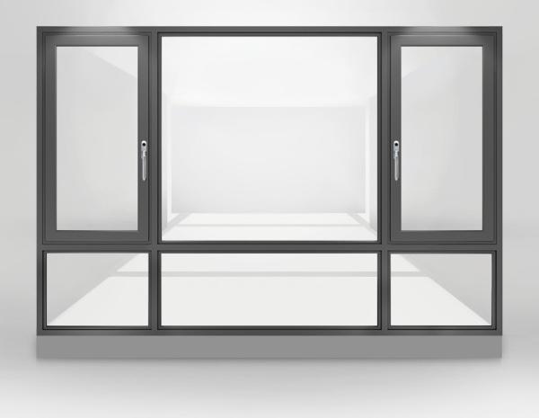 House Soundproof Aluminium Glass Casement Windows with Level 9 Wind Pressure Resistance