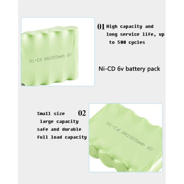 High Capacity NiCH Nimh Battery Pack AA 6V 1800mAh Battery With Male SM 2P Plug for RC Cars and Trucks Rechargeable Batteries
