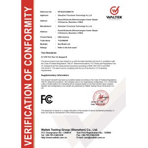 Shenzhen TCsunbow Technology Co.,Ltd. Certifications