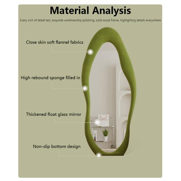 Decorative Body Curved Full Length Mirror Oversized Arched Floor Mirror