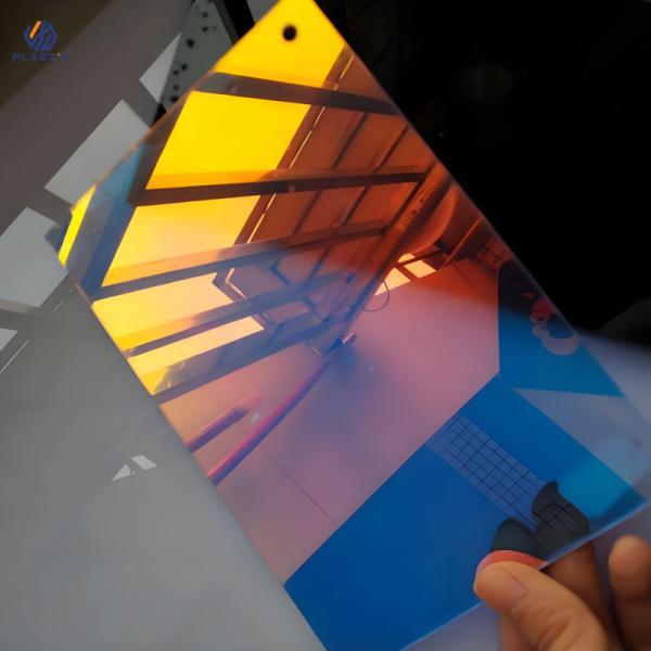 Panel de acrílico irisante de alto brillo, hoja de arco iris de acrílico