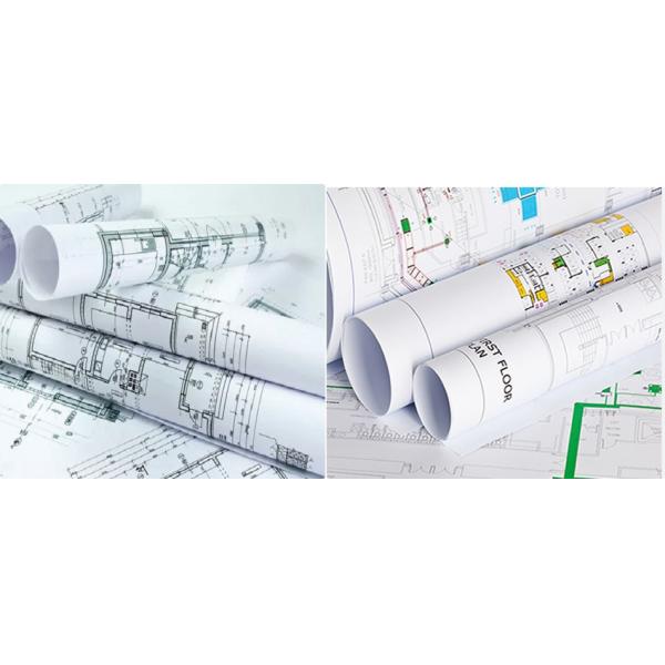 × 36 дюймов 150 футов прокладчика 20# CAD печатая высокосортную бумагу с ядром 3 дюймов