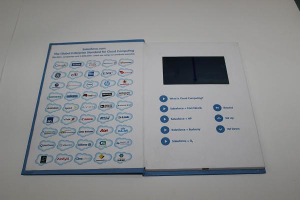 512 MB colorful printing HD Digital touch screen Flip Book Video for festival