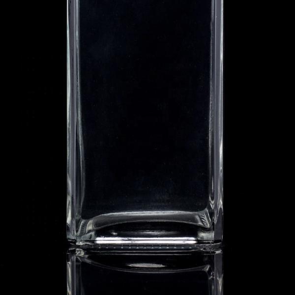 Impressão de tela 1000ml garrafa de vidro transparente para vodka forma quadrada com tampa de parafuso