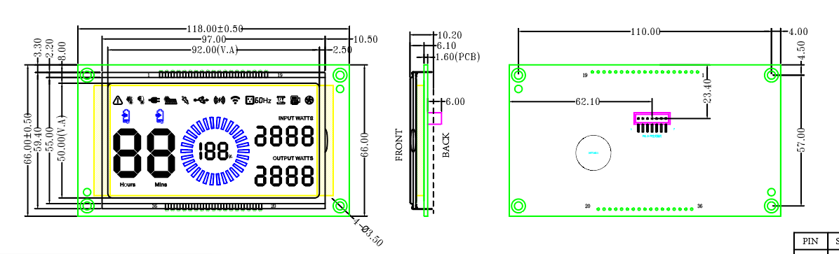 Shenzhen Made VA Segment LCD Display Module Segment Code Screen LCD Module Factory
