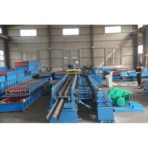 3 - 4mm Thickness Highway Guardrail Roll Forming Machine For Building Material
