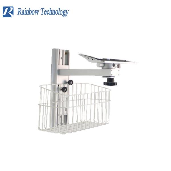 Suporte médico da parede para o monitor paciente com cesta do metal