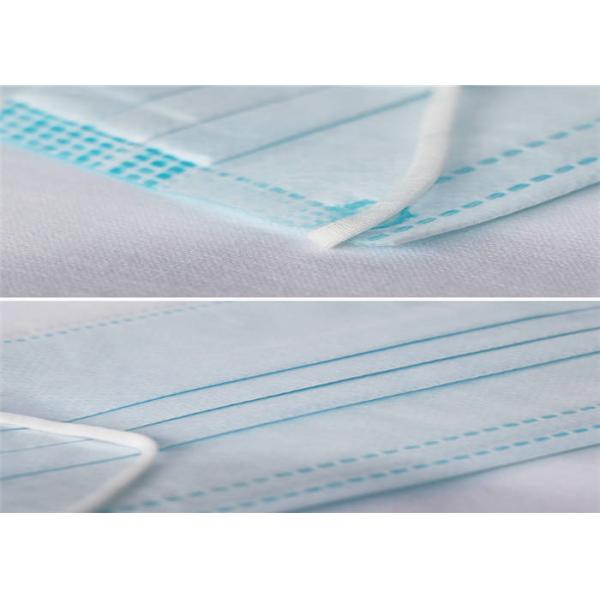 Non Woven Disposable Protective Face Mask , Disposable Blue Mask Skin Friendly
