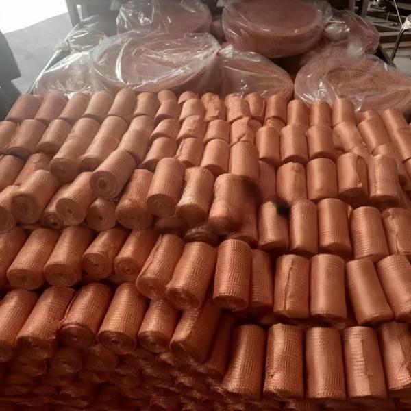 Clôture à escargots en treillis métallique tricoté en cuivre pur, largeur 6 cm, 10 cm, 13 cm, 15 cm