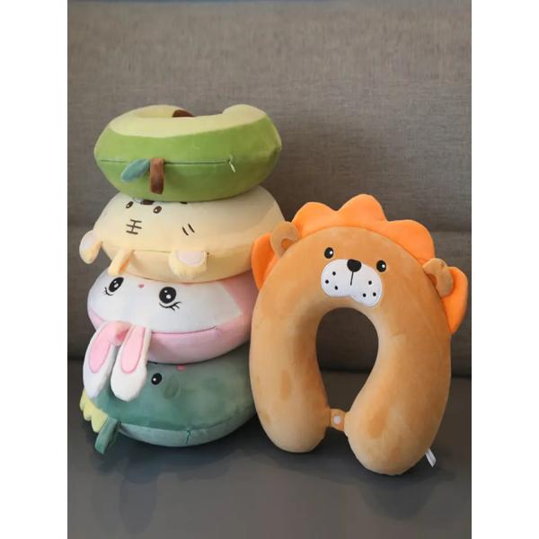 Portable Kids Travel Neck Pillow Cute Animal Memory Foam Neck Support Pillow for Airplane
