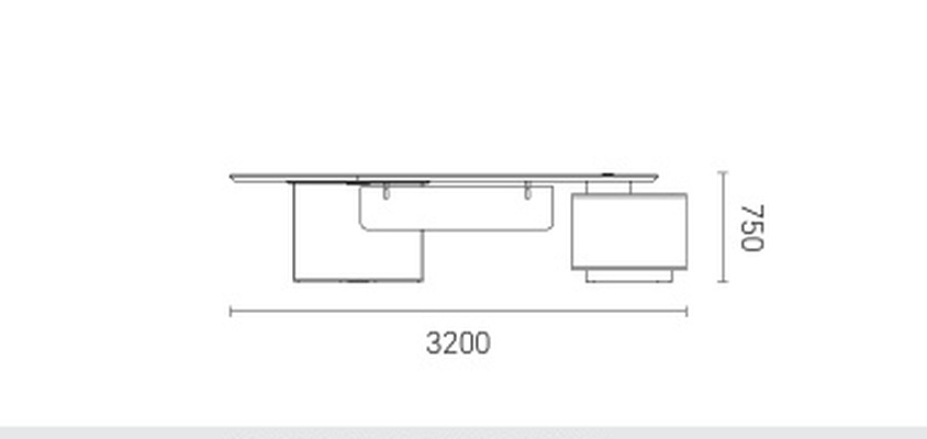 LIMITLESS Executive Desk LJ-KBBT32-L-Private Office