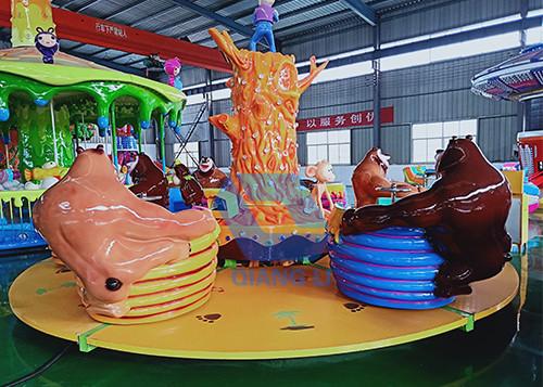 Carousel Teacup Amusement Ride , Rotating Children'S Funfair Rides For Family Playing