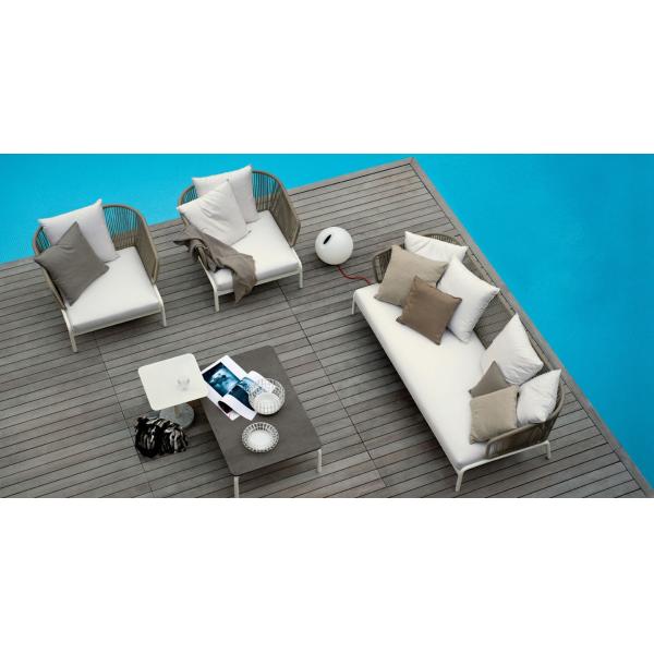 Mail Packing Custom Garden Outdoor Furniture Couch with Rotten Rope Luxury Exterior Sofa