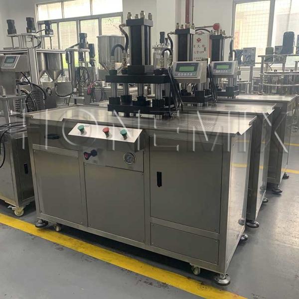 Auto Eyeshadow Powder Press Machine 380V / 50Hz Stainless Steel