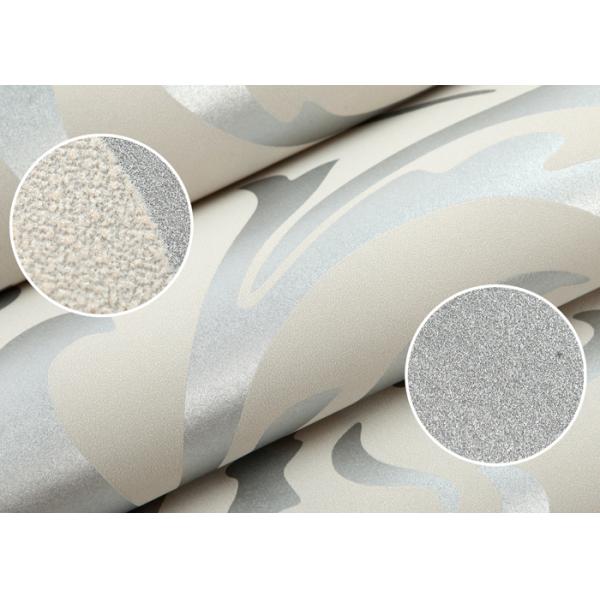 Eco - Friendly Silver Leaf Pattern Modern Removable Wallpaper for TV Background