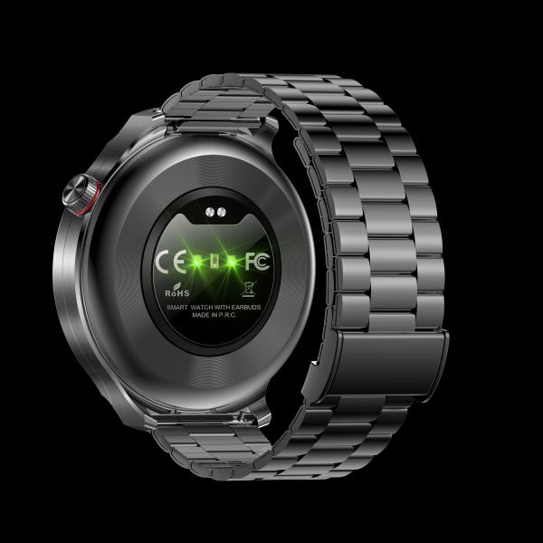 2025 2-in-1 Smart Watch 1.85'' HD Screen IP67 Sports Tracker True Wireless Headphones Fitness