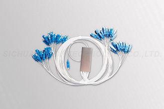 Micro Type Fiber Optic PLC Splitter 1x64 900um LSZH Pigtail 1260nm - 1650nm Wavelength