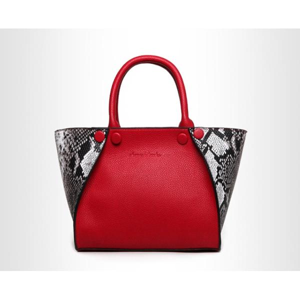 2016 new European and American fashion handbags serpentine Messenger bright skin handbag luxury handbag