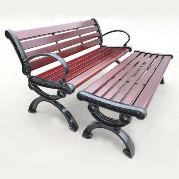 Wearproof 1400*560*800mm Cast Iron And Wood Garden Bench