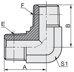 Pipe Lines Connect Connection with Stainless Steel 90 Degree Elbow BSPT Male 1t9