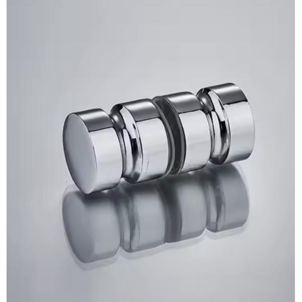 Single Hole Glass Shower Door Handles Bathroom Solid Cylindrical Aluminum Small Handle