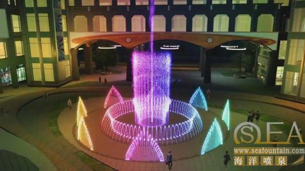 Lâmpadas LED contemporâneas e elegantes Controle de música Fontes de água coloridas