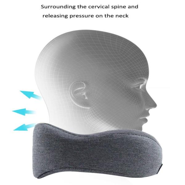 100% Cotton Magnetic Memory Foam U-shaped Neck Pillow for Aircraft Travel Camping