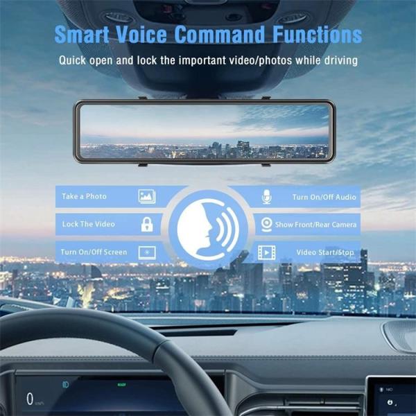 11.26 12 Inch Wireless 2.5K 1080P Car Black Box Voice Command