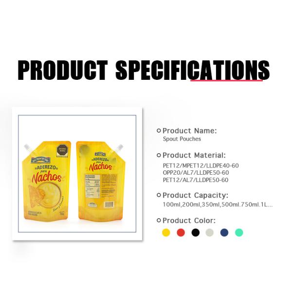 250ml 750ml Spouted жидкость для того чтобы стоять вверх выжимка арахисового масла LDPE мешков