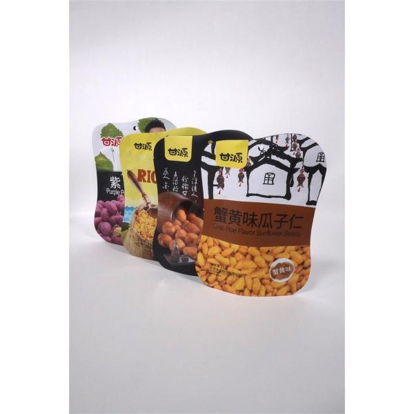 Impression en papier d'aluminium en forme de barrière en plastique stratifié sac POS spécial pour noix