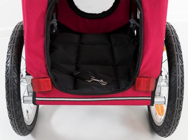 Dog Bike Trailer, Folding Pet Dog Trailer Cart for Bicycle, Bike Cargo Wagon Carrier w/Universal Hitch & 20 Wheel