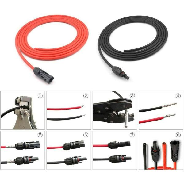 Удлинительный кабель 10AWG DC  солнечный с мужчиной 30A и женщина превышают соединитель